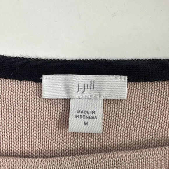 J. Jill Women’s Sweater Colorful Striped Tunic MEDIUM Long Sleeve Cotton Blend - Picture 5 of 8